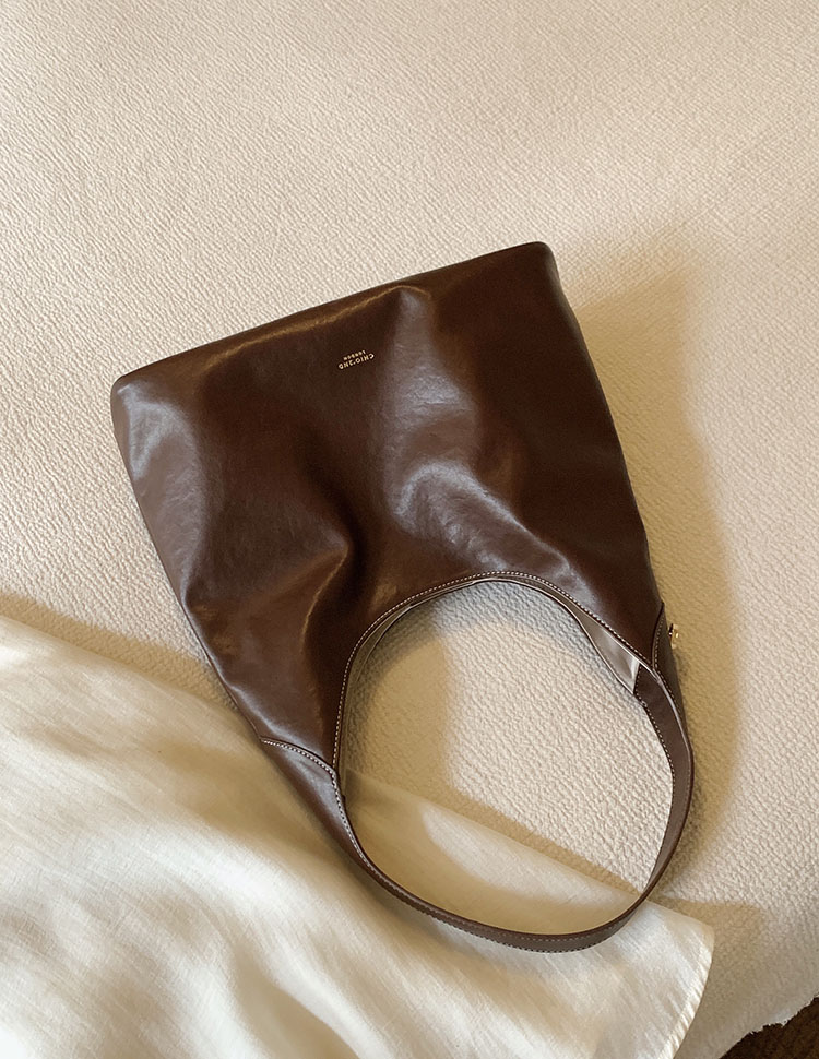 DEEPKEE original nubuck handmade full-grain genuine leather cowhide bag 秋露暖陽托特包 CD33352號
