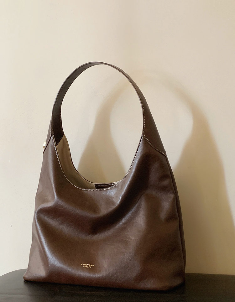 DEEPKEE original nubuck handmade full-grain genuine leather cowhide bag 秋露暖陽托特包 CD33352號
