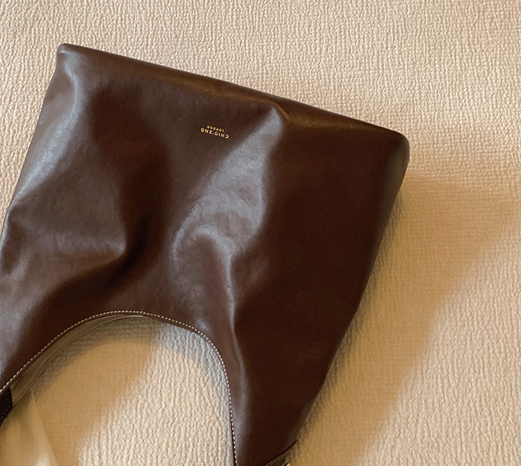 DEEPKEE original nubuck handmade full-grain genuine leather cowhide bag 秋露暖陽托特包 CD33352號