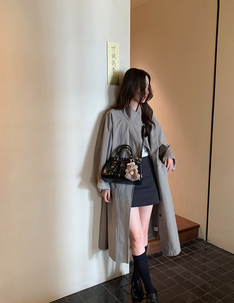 DEEPKEE original nubuck handmade full-grain genuine leather cowhide bag 黑皮大小姐托特包復古褶皺手提包 CD33385號