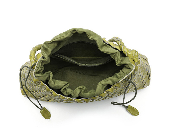 DEEPKEE original nubuck handmade full-grain genuine leather cowhide bag 手工編織包款度假菜籃子女包 CR20 號