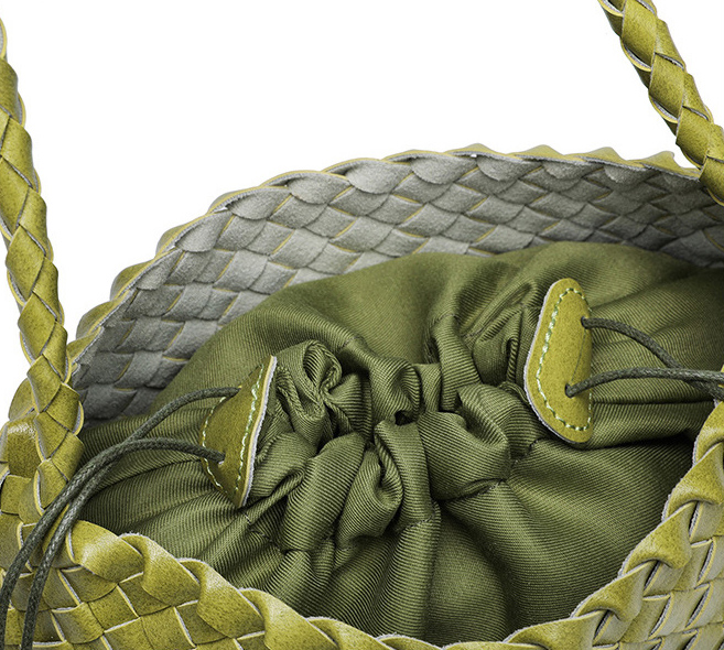 DEEPKEE original nubuck handmade full-grain genuine leather cowhide bag 手工編織包款度假菜籃子女包 CR20 號