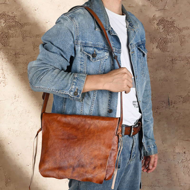 香港狄記皮具 狄記 原創真皮手工 ins郵差包 ins風格包包 頭層牛皮包包 皮革 原創手工真皮 皮件 DEEPKEE 復古真皮手工包