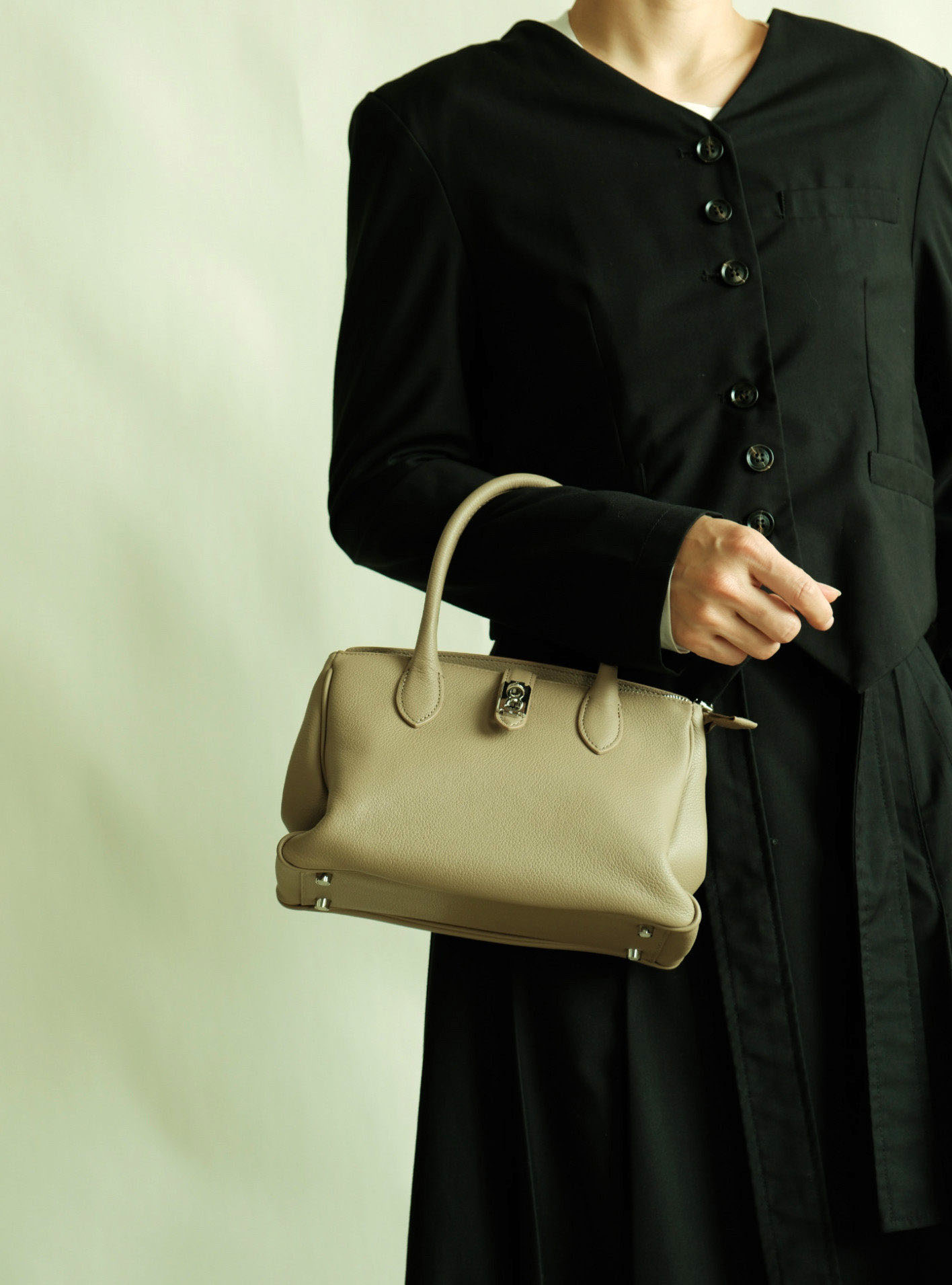 DEEPKEE 質感粒面本革手提包 F326 號