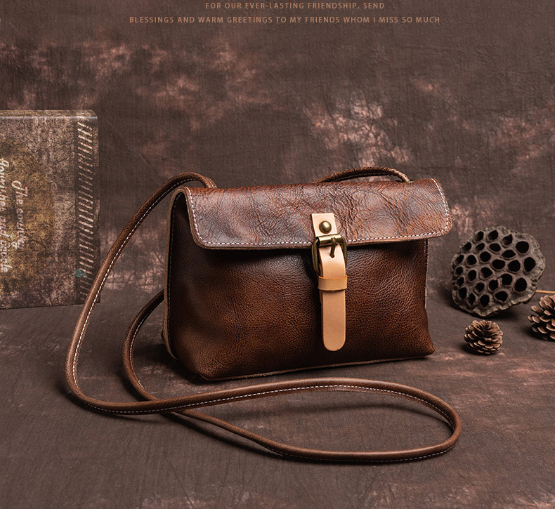 香港狄記皮具 狄記 原創真皮手工 ins郵差包 ins風格包包 頭層牛皮包包 皮革 原創手工真皮 皮件 DEEPKEE 復古真皮手工包