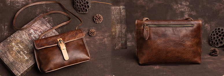 香港狄記皮具 狄記 原創真皮手工 ins郵差包 ins風格包包 頭層牛皮包包 皮革 原創手工真皮 皮件 DEEPKEE 復古真皮手工包