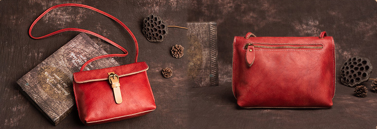 香港狄記皮具 狄記 原創真皮手工 ins郵差包 ins風格包包 頭層牛皮包包 皮革 原創手工真皮 皮件 DEEPKEE 復古真皮手工包