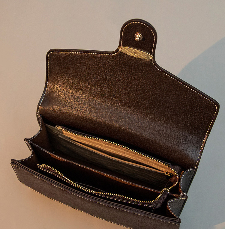 DEEPKEE original nubuck handmade full-grain genuine leather cowhide bag 新款單肩斜挎時尚鍊條包しゅじん手提包 GH-6287 號