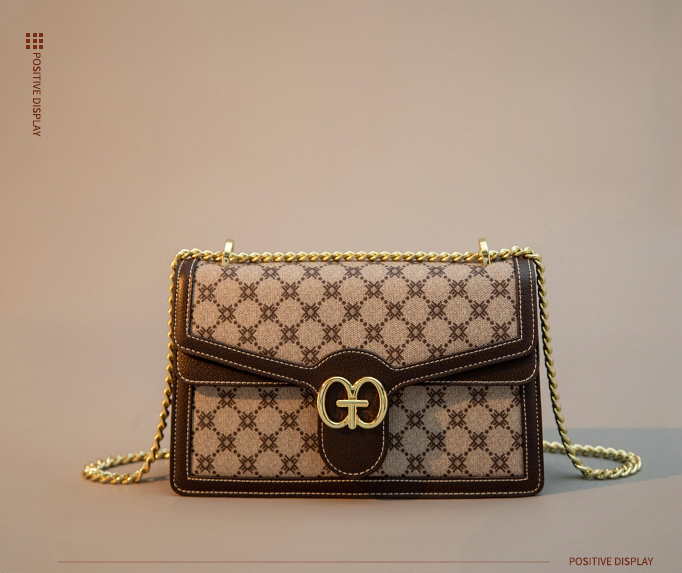 DEEPKEE original nubuck handmade full-grain genuine leather cowhide bag 新款單肩斜挎時尚鍊條包しゅじん手提包 GH-6287 號