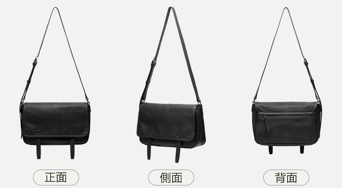 DEEPKEE original nubuck handmade full-grain genuine leather cowhide bag 植鞣牛皮信使郵差包 休閒萬搭復古 HU6758 號