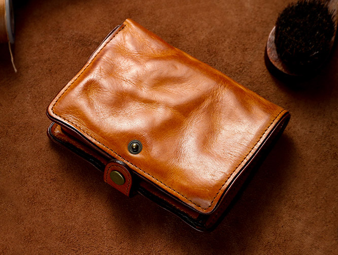 DEEPKEE original nubuck handmade full-grain genuine leather cowhide bag 防盜刷多卡位卡包 男士長款真皮錢包 KW-6189 號