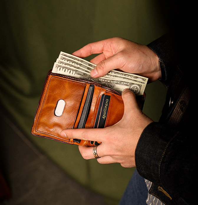 DEEPKEE original nubuck handmade full-grain genuine leather cowhide bag 防盜刷多卡位卡包 男士長款真皮錢包 KW-6189 號