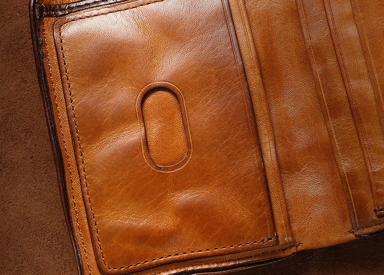 DEEPKEE original nubuck handmade full-grain genuine leather cowhide bag 防盜刷多卡位卡包 男士長款真皮錢包 KW-6189 號