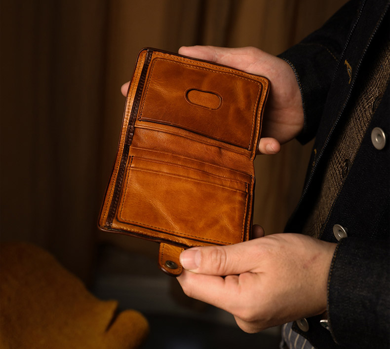 DEEPKEE original nubuck handmade full-grain genuine leather cowhide bag 防盜刷多卡位卡包 男士長款真皮錢包 KW-6189 號