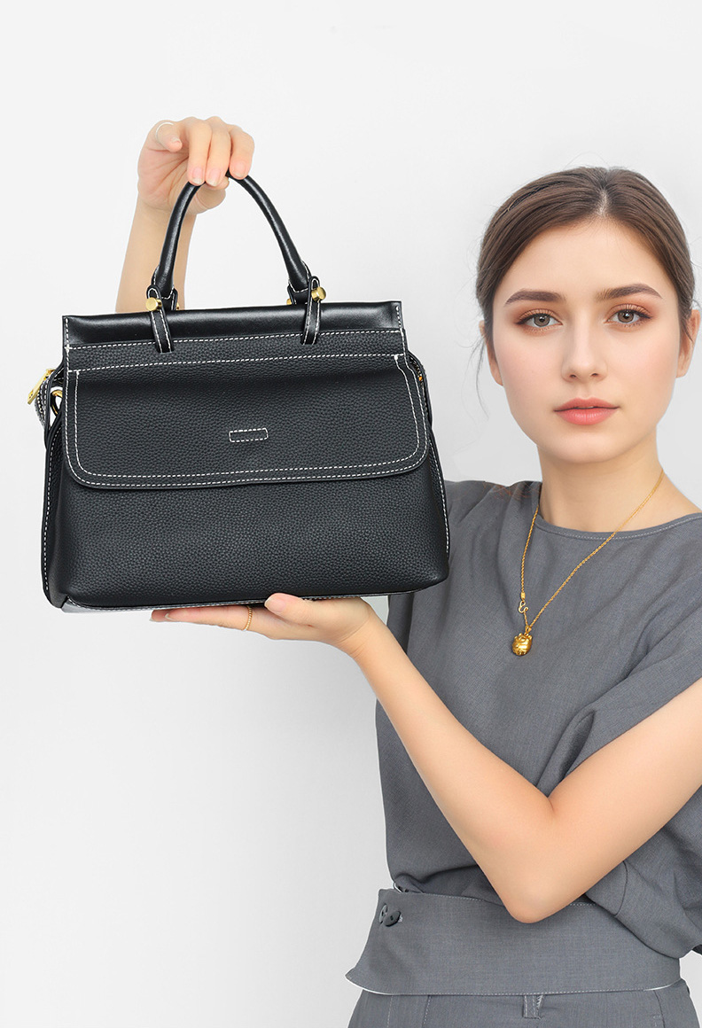 DEEPKEE original nubuck handmade full-grain genuine leather cowhide bag 百搭真皮女士手提包 L2404 號