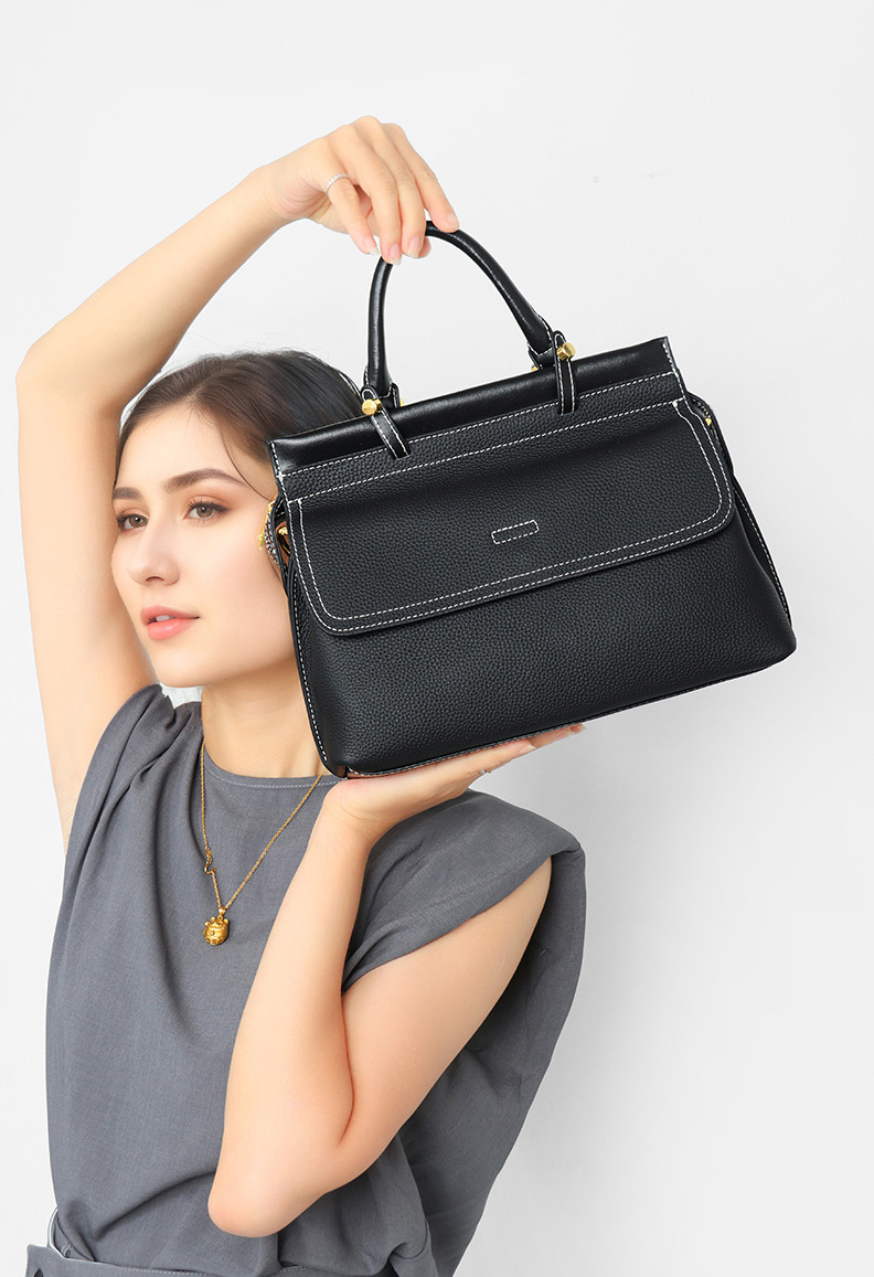 DEEPKEE original nubuck handmade full-grain genuine leather cowhide bag 百搭真皮女士手提包 L2404 號
