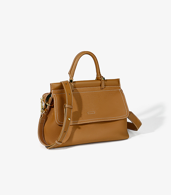 DEEPKEE original nubuck handmade full-grain genuine leather cowhide bag 百搭真皮女士手提包 L2404 號