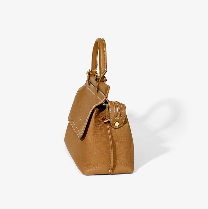 DEEPKEE original nubuck handmade full-grain genuine leather cowhide bag 百搭真皮女士手提包 L2404 號