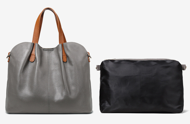 DEEPKEE original nubuck handmade full-grain genuine leather cowhide bag 撞色頭層牛皮女包小眾斜挎手提包包 M156 號