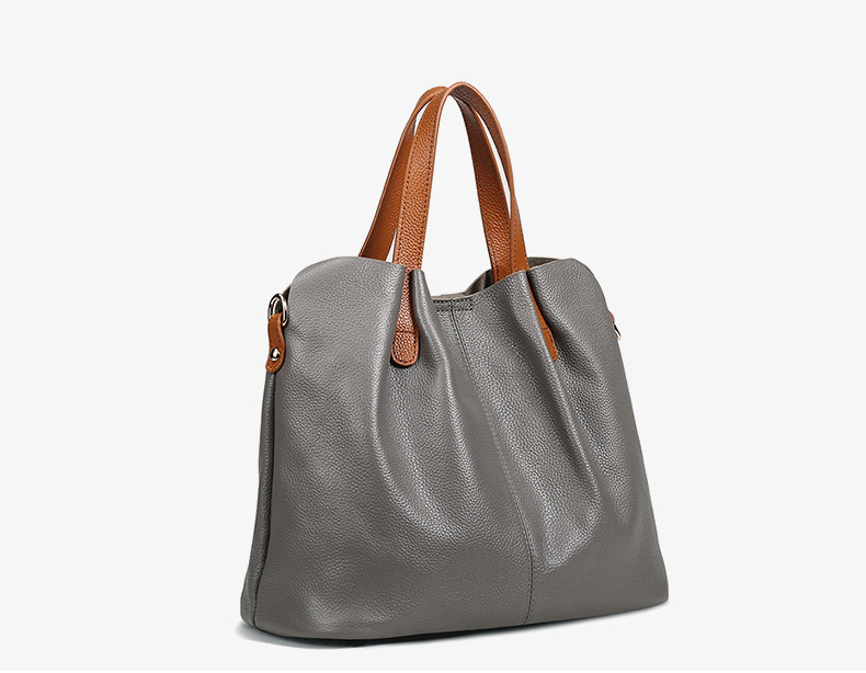 DEEPKEE original nubuck handmade full-grain genuine leather cowhide bag 撞色頭層牛皮女包小眾斜挎手提包包 M156 號