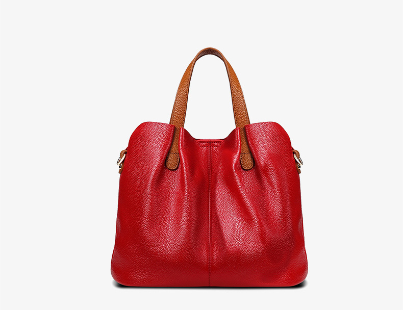 DEEPKEE original nubuck handmade full-grain genuine leather cowhide bag 撞色頭層牛皮女包小眾斜挎手提包包 M156 號