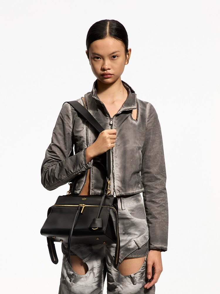 DEEPKEE original nubuck handmade full-grain genuine leather cowhide bag 中號\小號輕便簡約時尚手提單肩斜挎包 MM3700SS 號