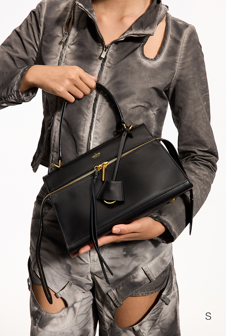 DEEPKEE original nubuck handmade full-grain genuine leather cowhide bag 中號\小號輕便簡約時尚手提單肩斜挎包 MM3700SS 號