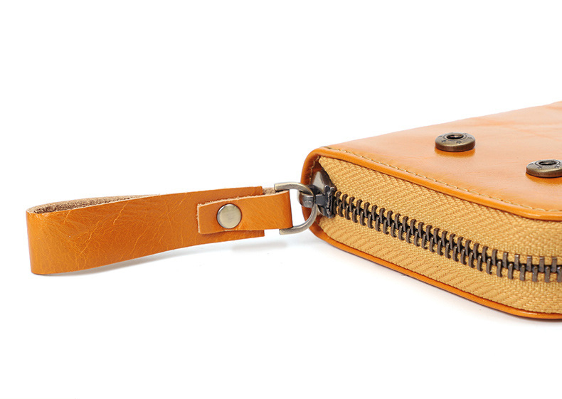 DEEPKEE original nubuck handmade full-grain genuine leather cowhide bag 真皮女士復古零錢包卡包硬幣包頭層牛皮收納包 Q051 號