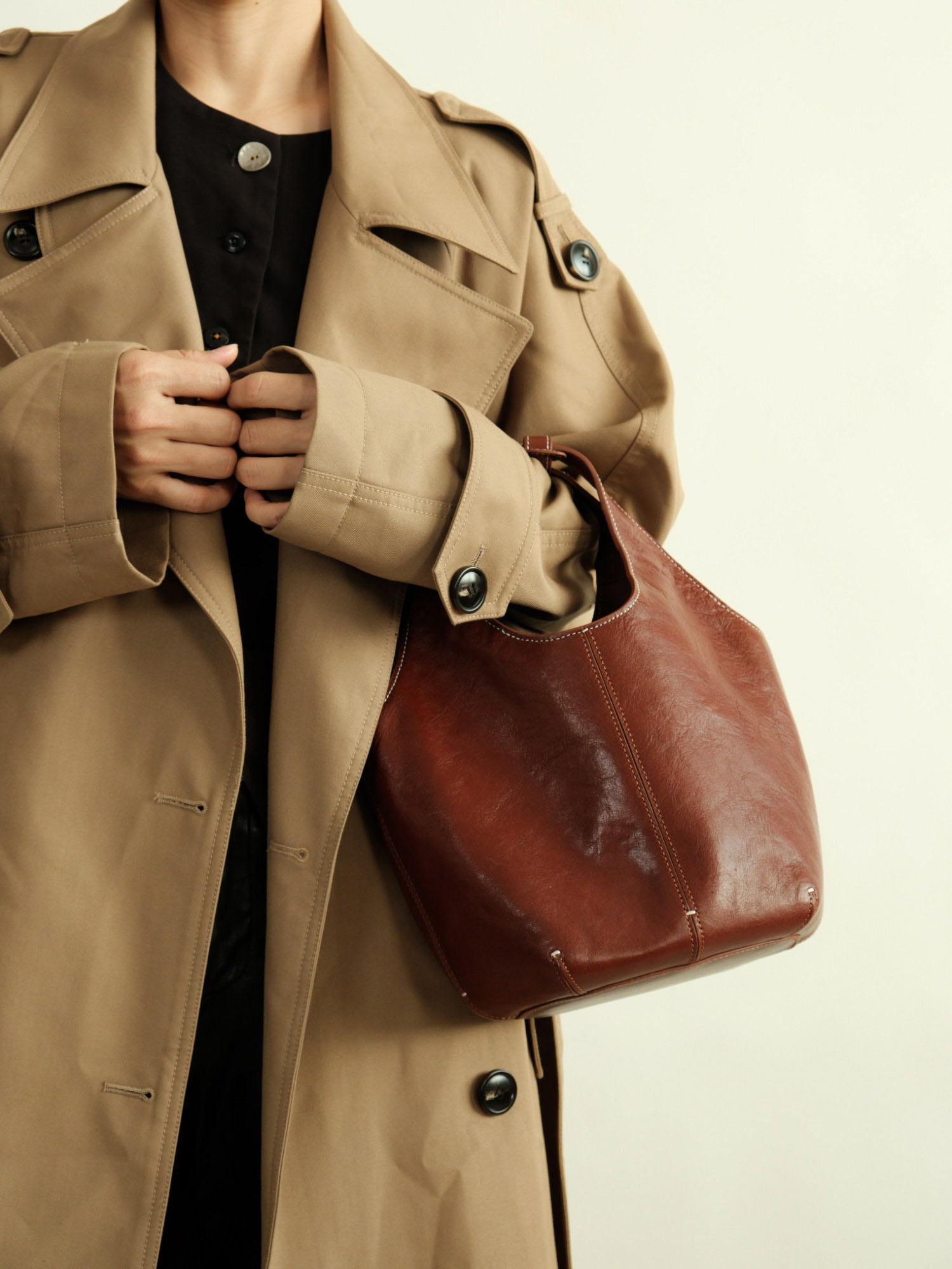 DEEPKEE 手作り眞皮水桶包 RR11 號