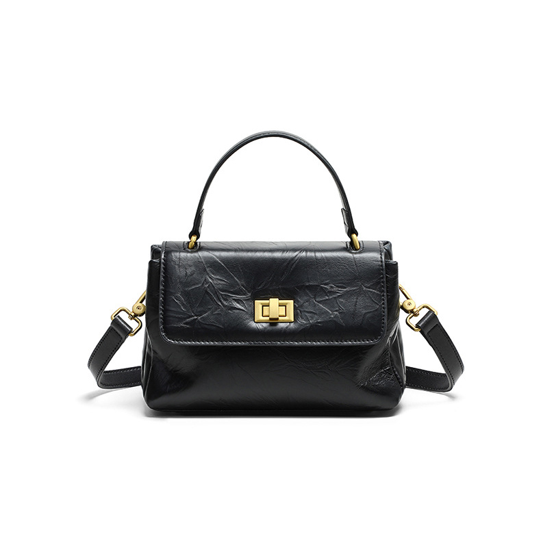 DEEPKEE original nubuck handmade full-grain genuine leather cowhide bag 真皮大容量手提單肩小方包 V90638 號