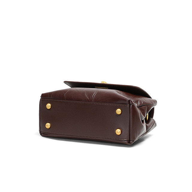 DEEPKEE original nubuck handmade full-grain genuine leather cowhide bag 真皮大容量手提單肩小方包 V90638 號