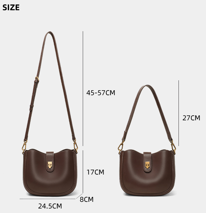 DEEPKEE original nubuck handmade full-grain genuine leather cowhide bag 馬鞍包時尚百搭斜挎包 V92008 號