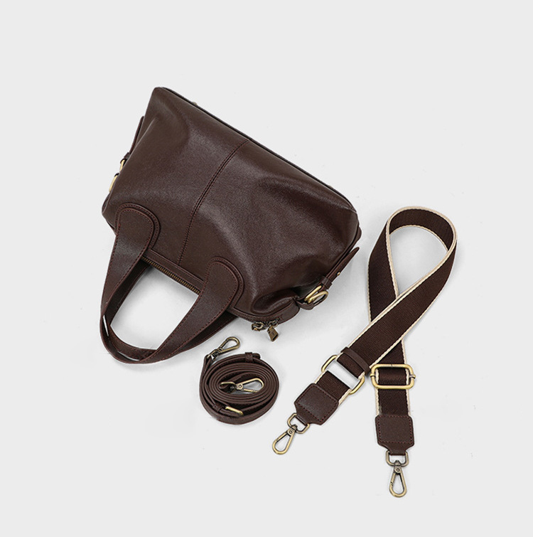 DEEPKEE original nubuck handmade full-grain genuine leather cowhide bag 真皮大容量波士頓包手提包 V92663 號