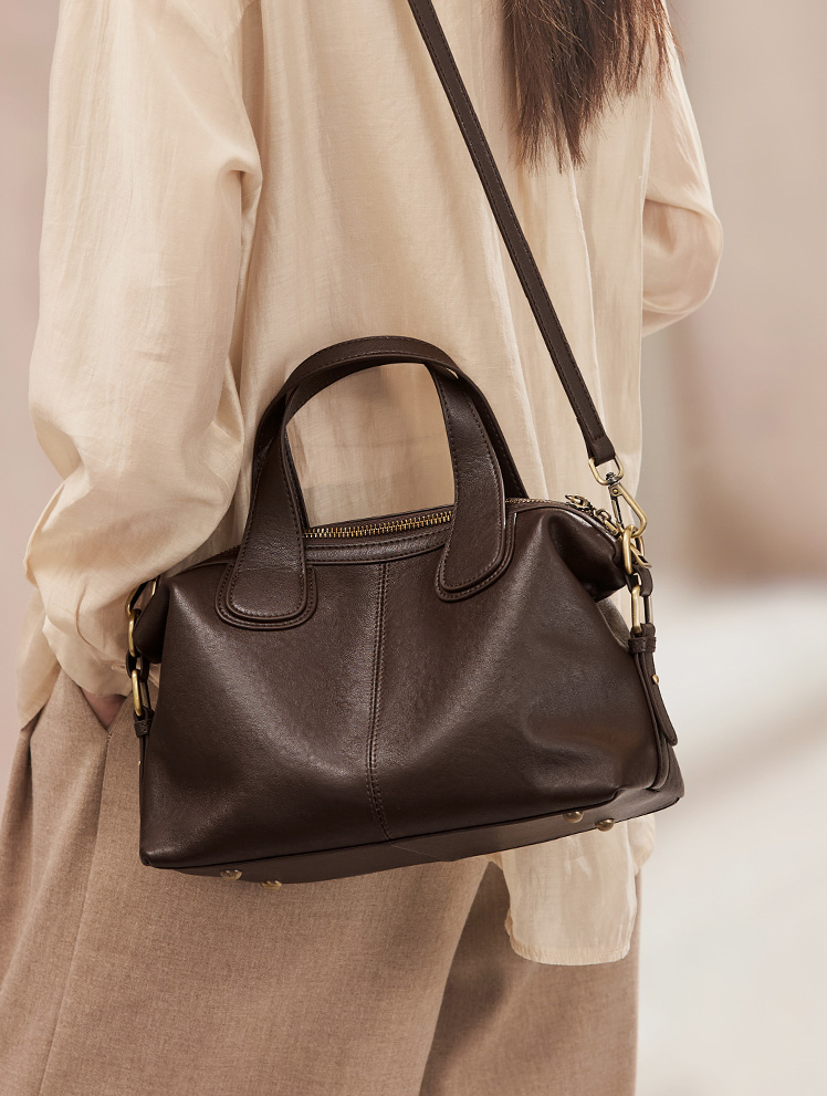 DEEPKEE original nubuck handmade full-grain genuine leather cowhide bag 真皮大容量波士頓包手提包 V92663 號