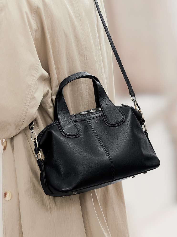 DEEPKEE original nubuck handmade full-grain genuine leather cowhide bag 真皮大容量波士頓包手提包 V92663 號