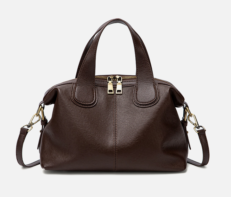 DEEPKEE original nubuck handmade full-grain genuine leather cowhide bag 真皮大容量波士頓包手提包 V92663 號