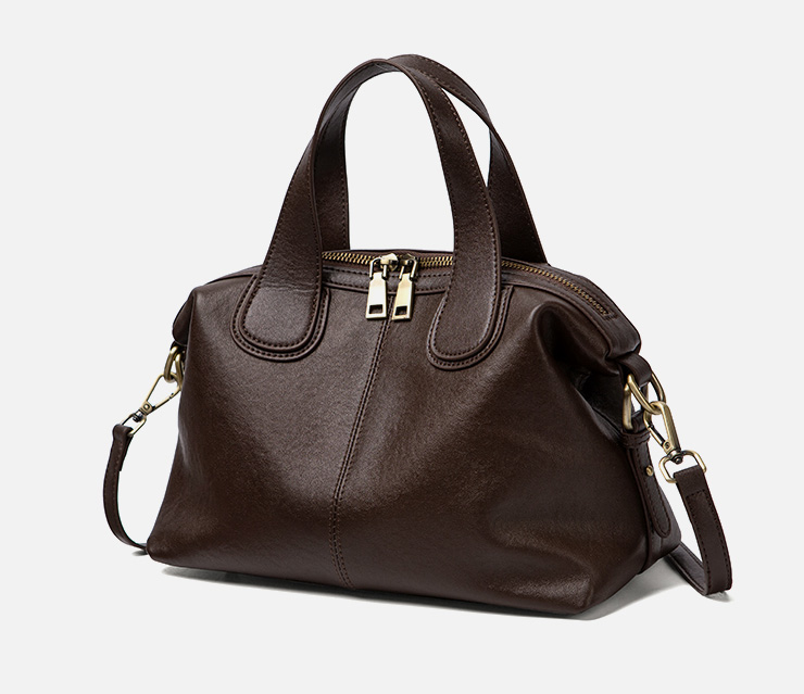 DEEPKEE original nubuck handmade full-grain genuine leather cowhide bag 真皮大容量波士頓包手提包 V92663 號