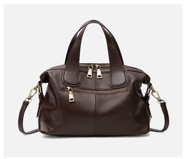 DEEPKEE original nubuck handmade full-grain genuine leather cowhide bag 真皮大容量波士頓包手提包 V92663 號