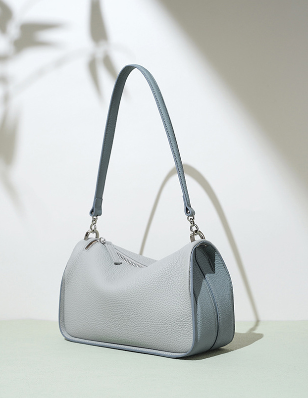 DEEPKEE original nubuck handmade full-grain genuine leather cowhide bag 閒趣手提單肩腋下包 斜挎女包 波士頓包 XA2010 號