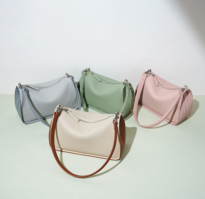 DEEPKEE original nubuck handmade full-grain genuine leather cowhide bag 閒趣手提單肩腋下包 斜挎女包 波士頓包 XA2010 號