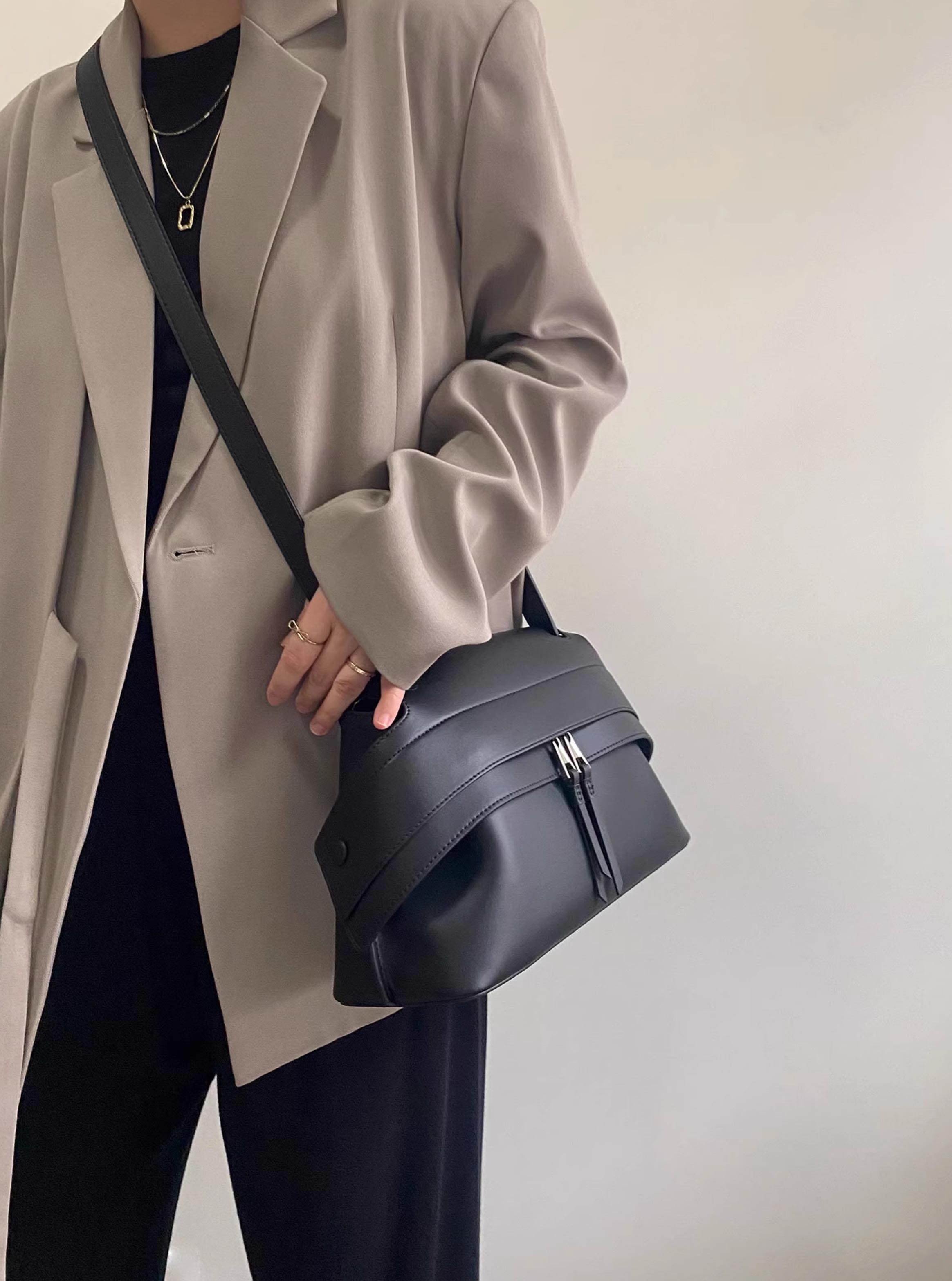 DEEPKEE original nubuck handmade full-grain genuine leather cowhide bag 真皮百搭時尚個性大嘴包 XA2018 號