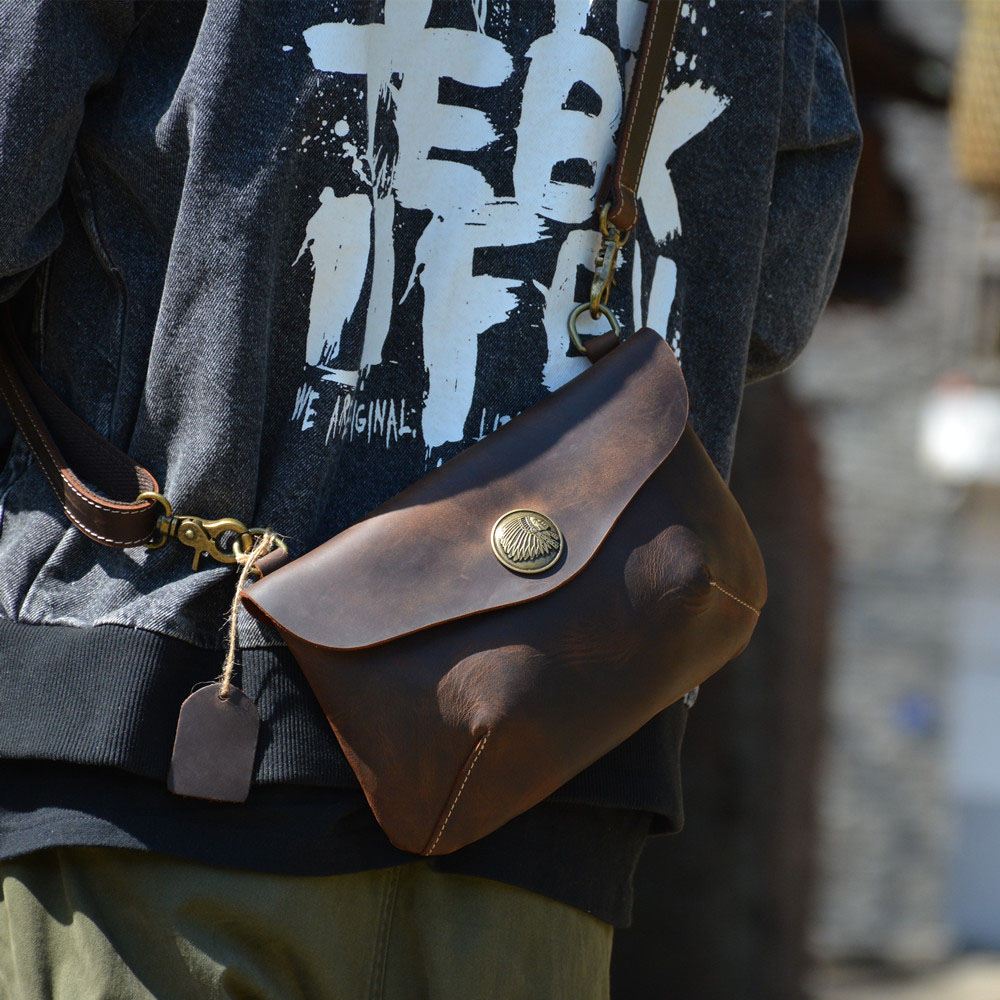 香港狄記皮具 狄記 原創真皮手工 ins郵差包 ins風格包包 頭層牛皮包包 皮革 原創手工真皮 皮件 DEEPKEE 復古真皮手工包