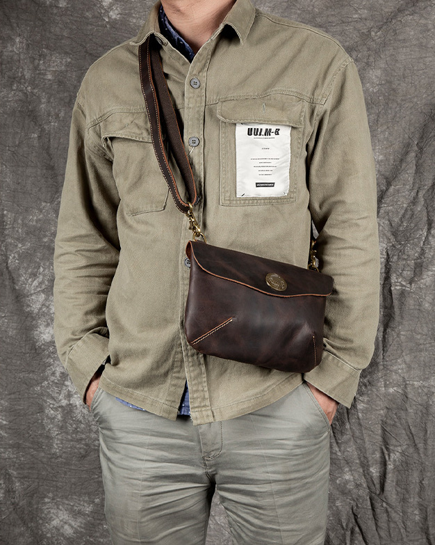 香港狄記皮具 狄記 原創真皮手工 ins郵差包 ins風格包包 頭層牛皮包包 皮革 原創手工真皮 皮件 DEEPKEE 復古真皮手工包