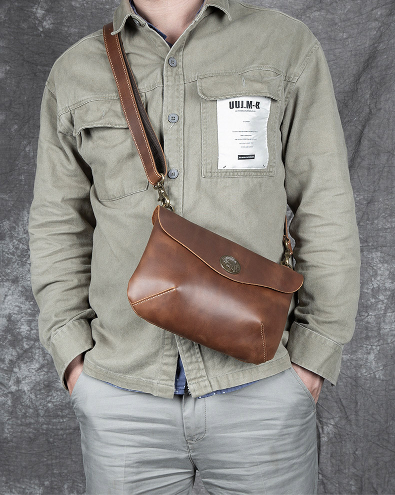 香港狄記皮具 狄記 原創真皮手工 ins郵差包 ins風格包包 頭層牛皮包包 皮革 原創手工真皮 皮件 DEEPKEE 復古真皮手工包