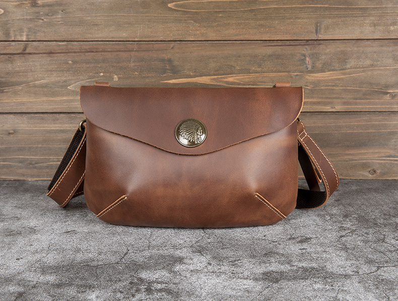 香港狄記皮具 狄記 原創真皮手工 ins郵差包 ins風格包包 頭層牛皮包包 皮革 原創手工真皮 皮件 DEEPKEE 復古真皮手工包