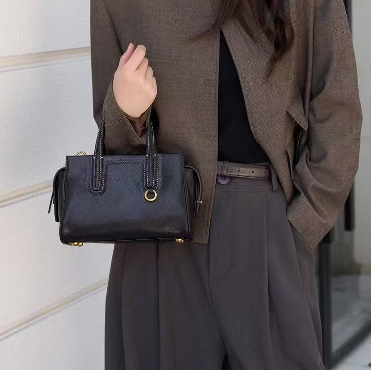 DEEPKEE original nubuck handmade full-grain genuine leather cowhide bag 植鞣革女包新款式 復古高級感 YSI044 號