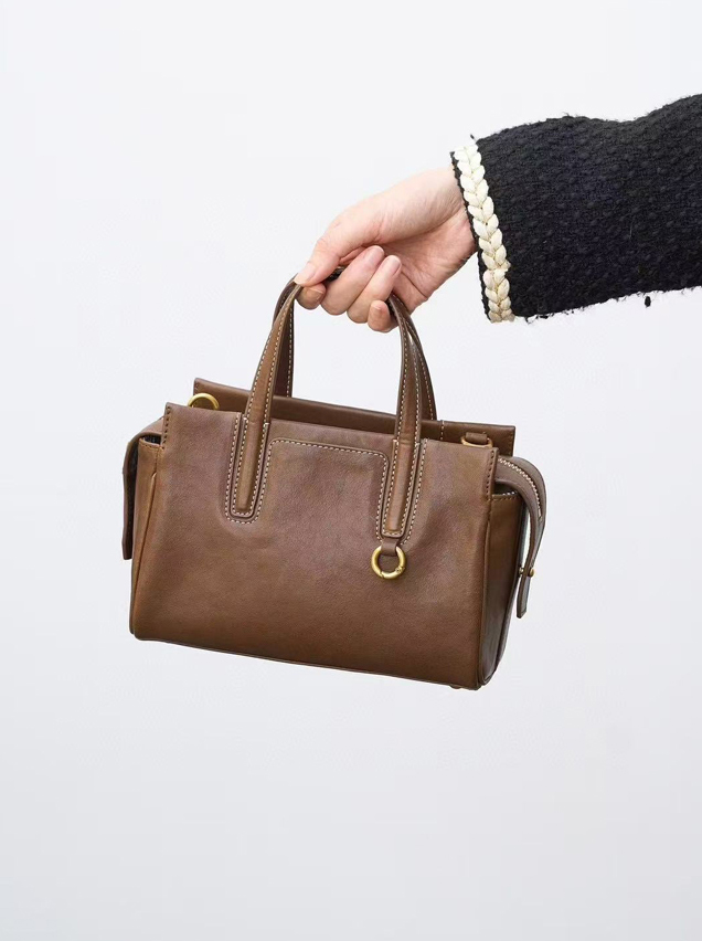 DEEPKEE original nubuck handmade full-grain genuine leather cowhide bag 植鞣革女包新款式 復古高級感 YSI044 號