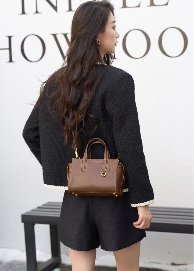 DEEPKEE original nubuck handmade full-grain genuine leather cowhide bag 植鞣革女包新款式 復古高級感 YSI044 號