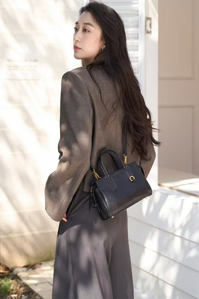 DEEPKEE original nubuck handmade full-grain genuine leather cowhide bag 植鞣革女包新款式 復古高級感 YSI044 號