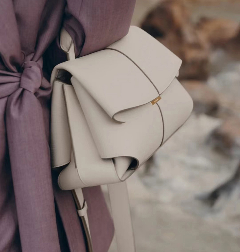 DEEPKEE original nubuck handmade full-grain genuine leather cowhide bag 微笑包法國波靈恩小眾真皮女包 YY-8132 號